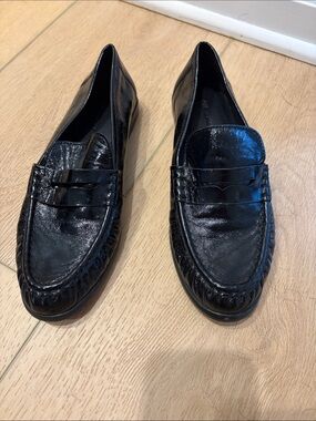 H&M Black Patent Penny Loafers for Women